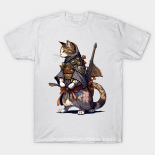 Japanese Cat Samurai Katana Catana - Love Cats T-Shirt